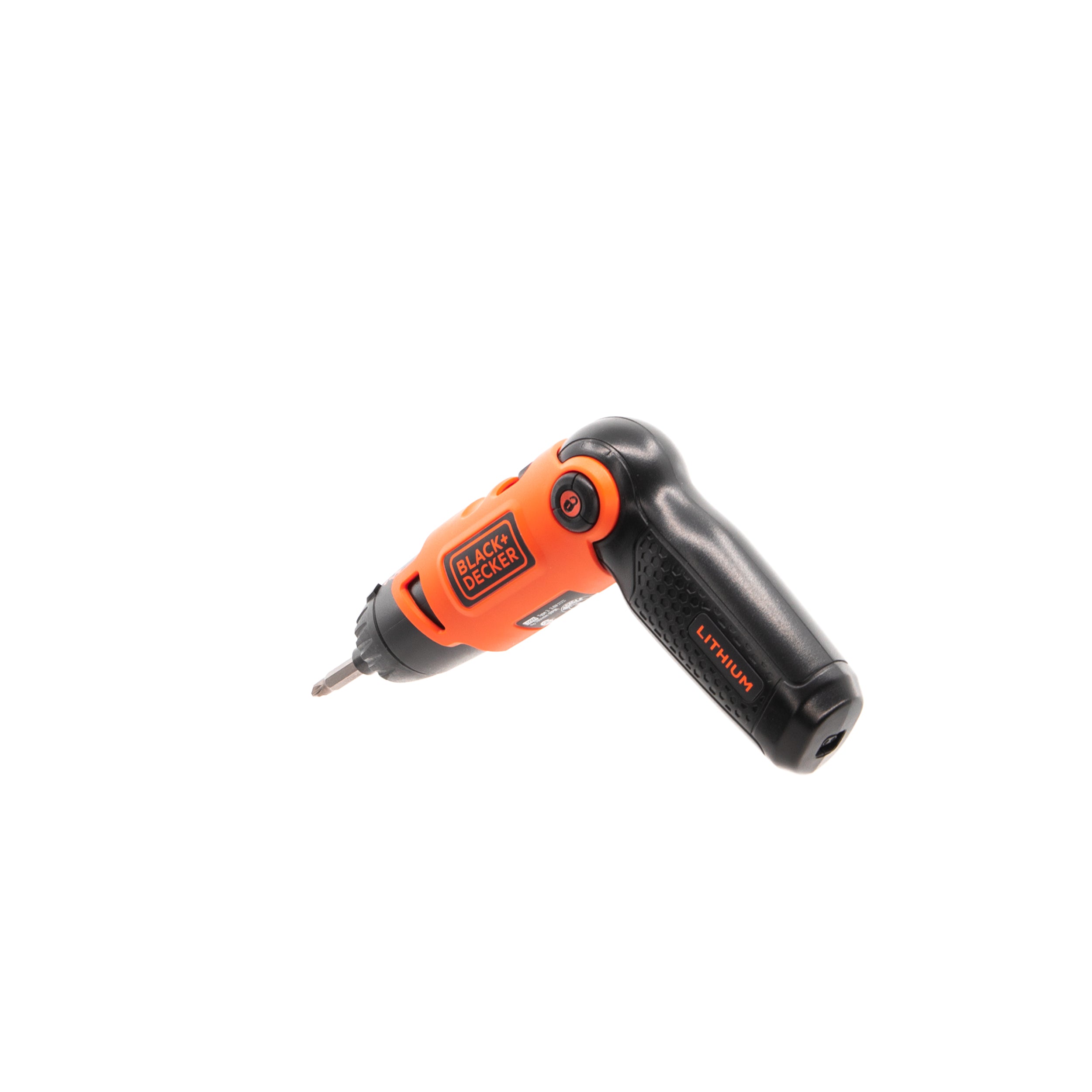 Cordless Screwdriver with Pivoting Handle, USB Charger and 2 Hex Shank Bits