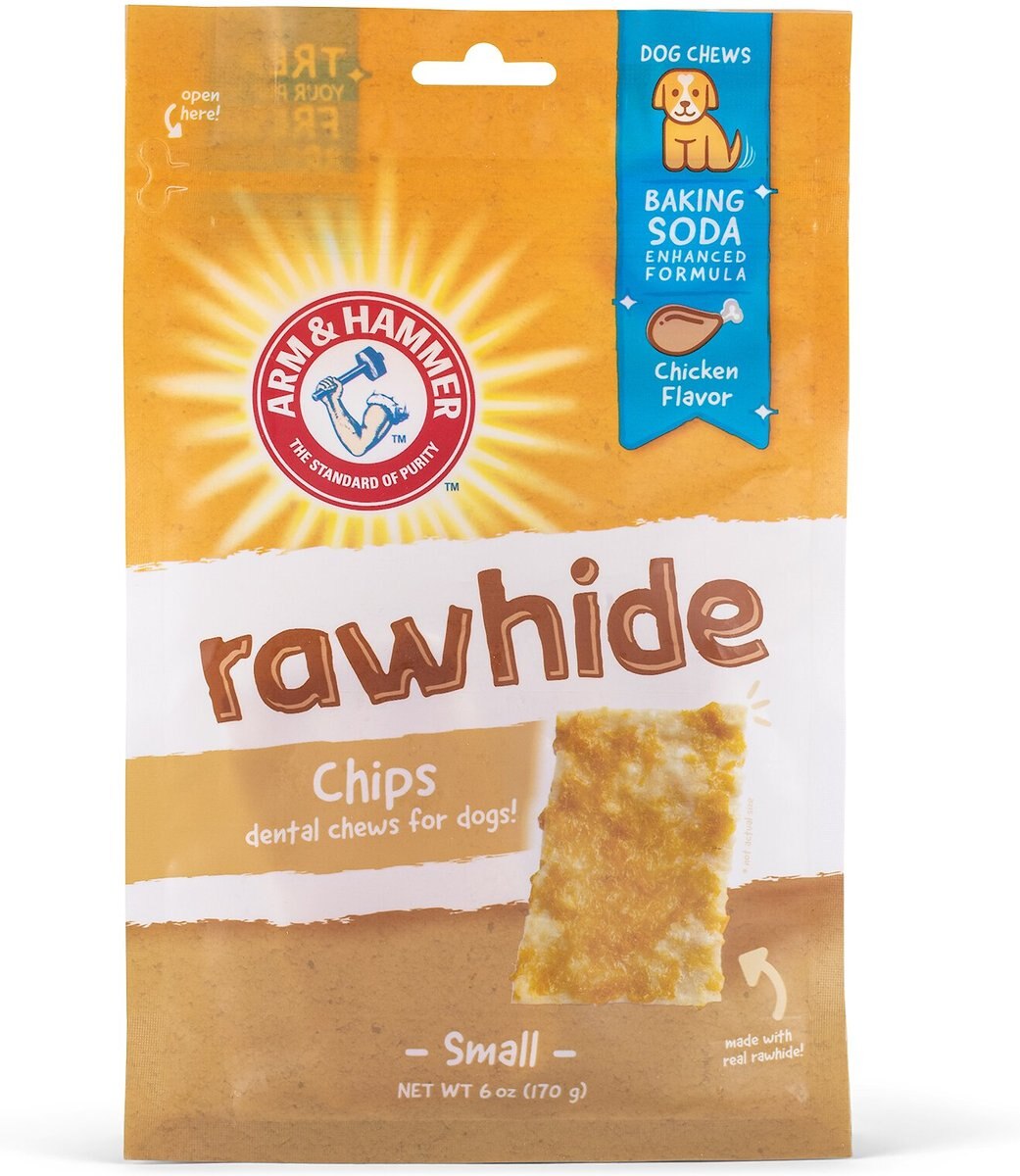 Arm and Hammer Small Chicken Coated Rawhide Chips， 6-oz bag