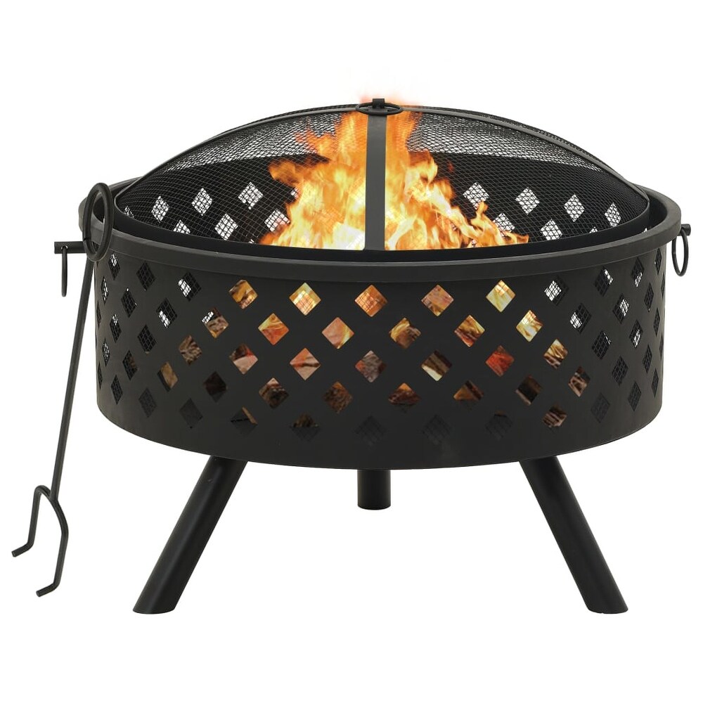 vidaXL Fire Pit with Poker 26.8\