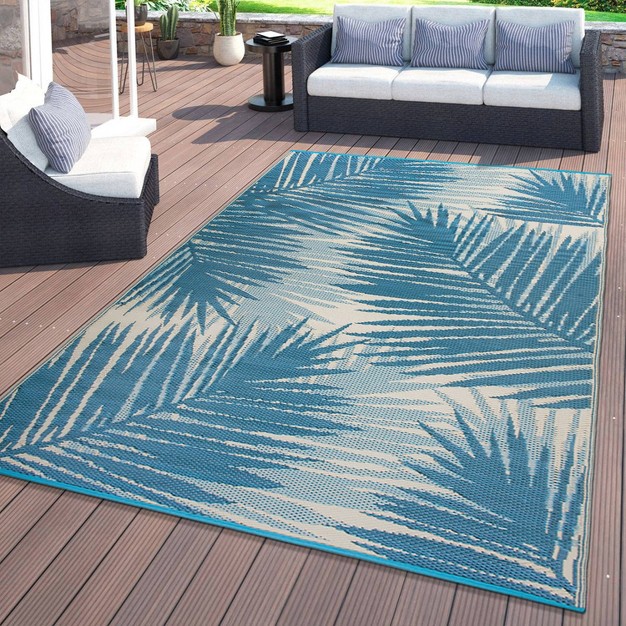 World Rug Gallery Tropical Floral Reversible Plastic Indoor And Outdoor Rugs