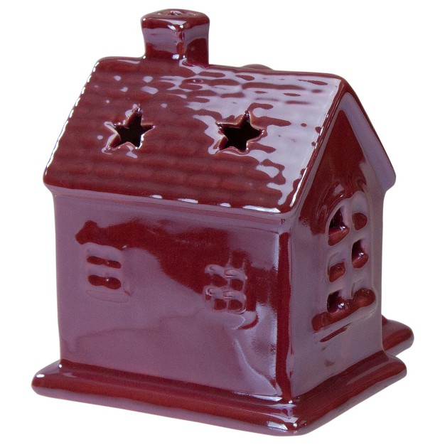 Pink Ceramic House Christmas Tabletop Decoration