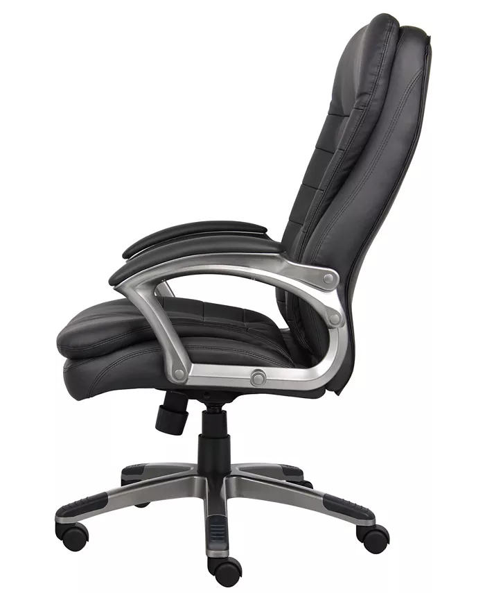 Boss Office Products High Back Executive Chair With Pewter Finish