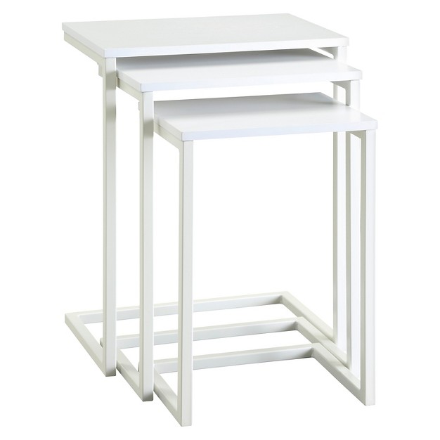 Caroline Nesting Table Set White Carolina Forge