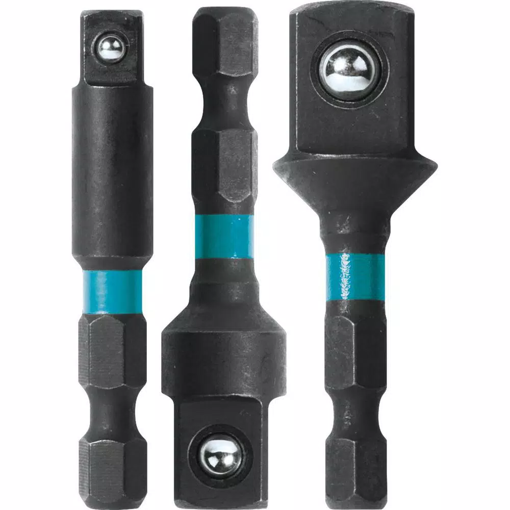 Makita ImpactX 2 in. Modified S2 Steel Socket Adapter Set (3-Pack) and#8211; XDC Depot