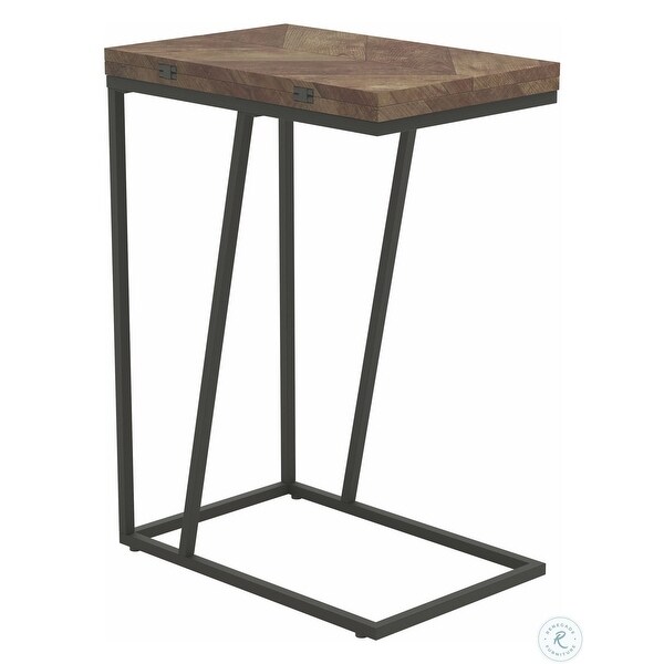 Contemporary Modern Design Rustic Accent Snack Table with Extendable Top