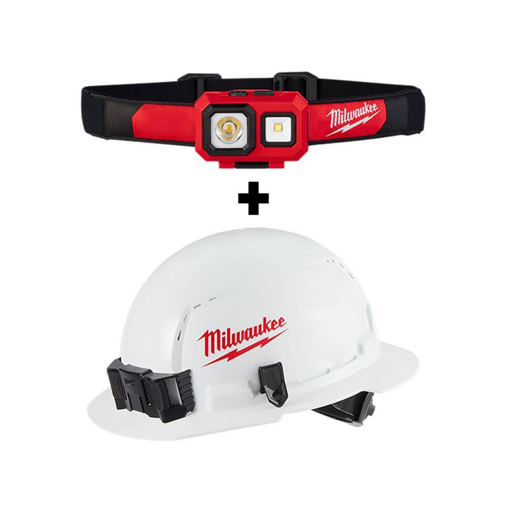 MW 450 Lumens LED SpotFlood Headlamp with Hardhat 2104HH