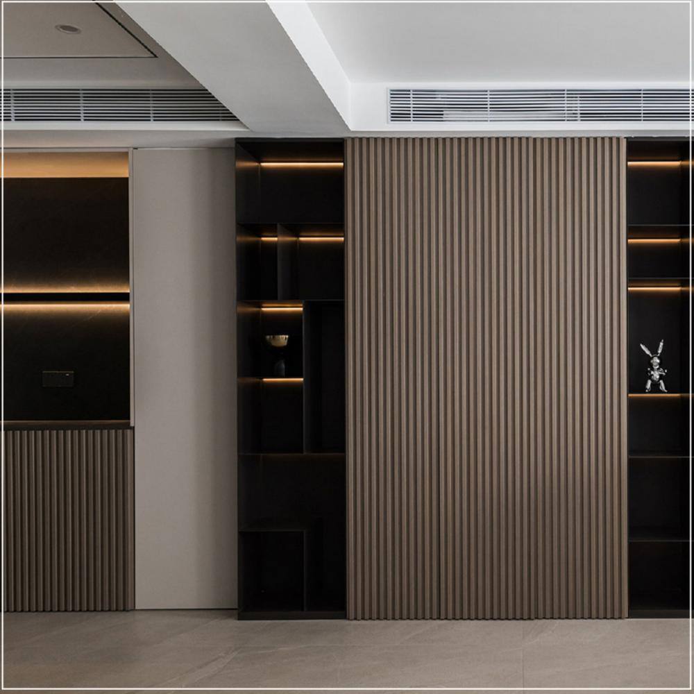 Ejoy 96 in. x 6 in. x 0.8 in. Acoustic Vin.yl Wall Claddin.g Sidin.g Board (Set of 4-Piece) VinylWallCladding_VWC_NX-5029