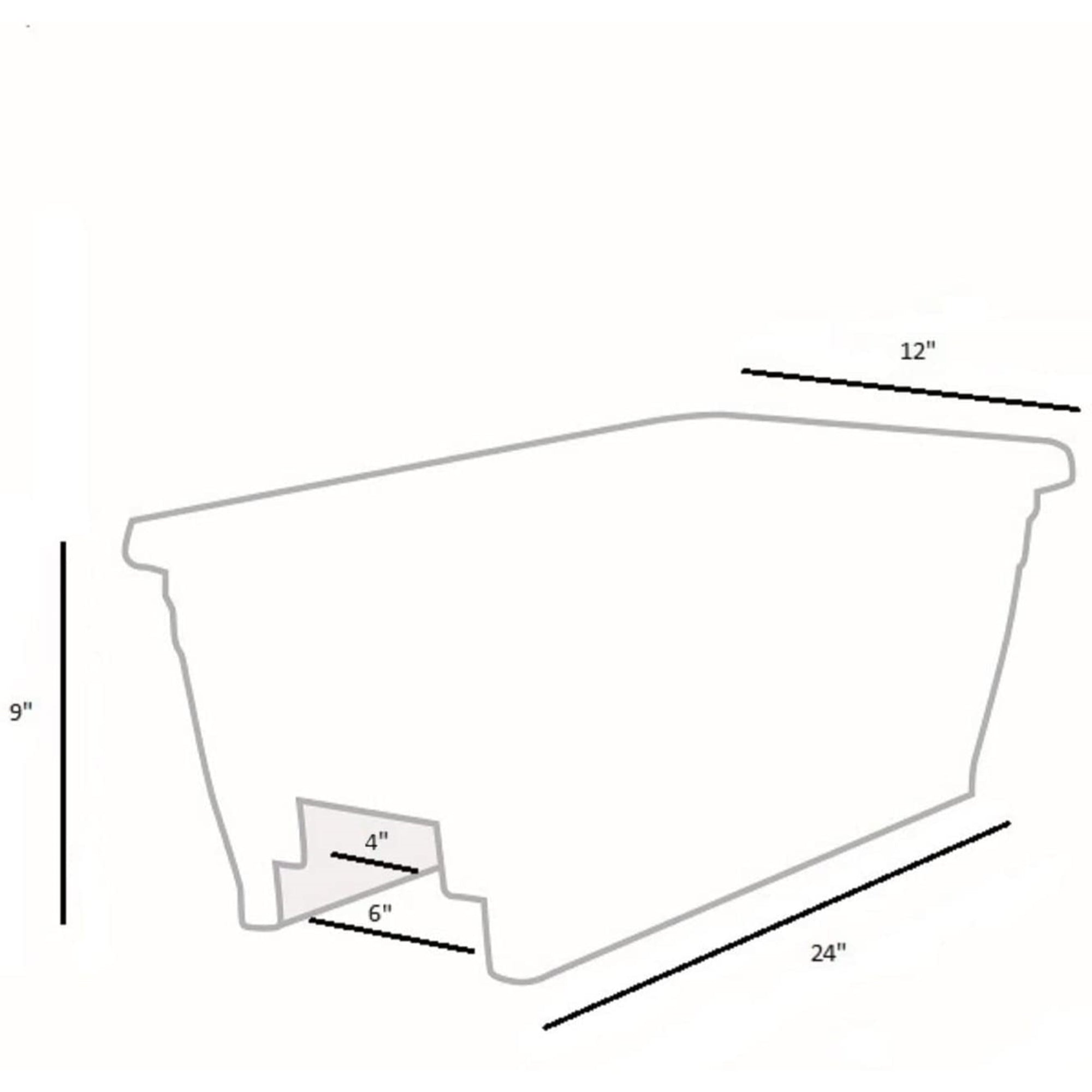 The HC Companies (#SPX24DB0A1) Deck Rail Box Planter, White 24"