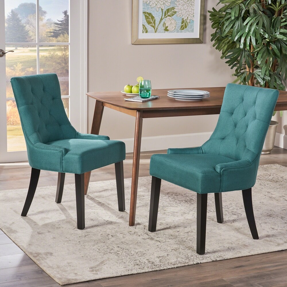 Cheney Contemporary Tufted Dining Chairs (Set of 2) by Christopher Knight Home   21.50\