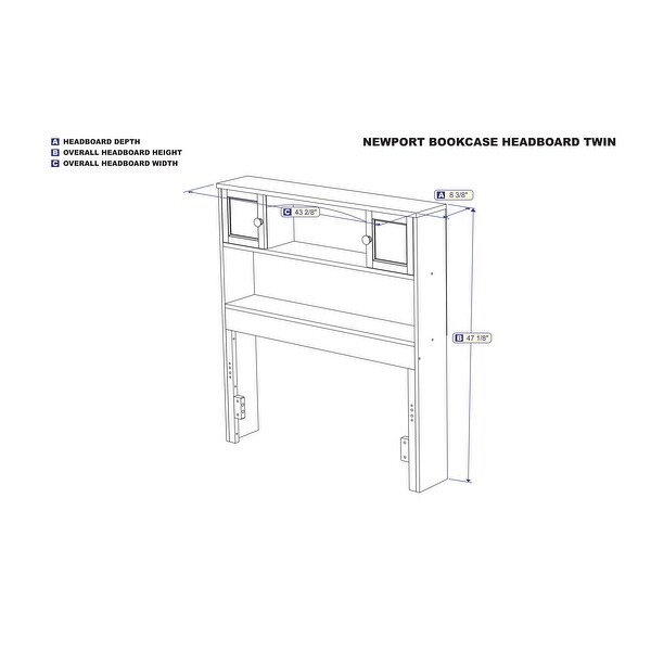 Newport Bookcase Headboard - - 12545421