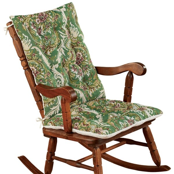 2-Piece Tapestry Rocking Chair Cushions - 18.000 x 10.000 x 9.000