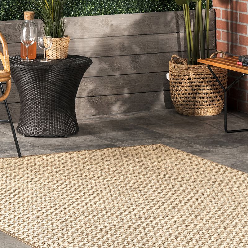 nuLOOM Camryn Abstract Herringbone Indoor Outdoor Rug