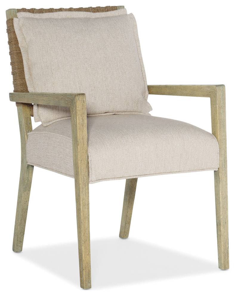 Surfrider Woven Back Arm Chair   Beach Style   Dining Chairs   by Hooker Furniture  Houzz