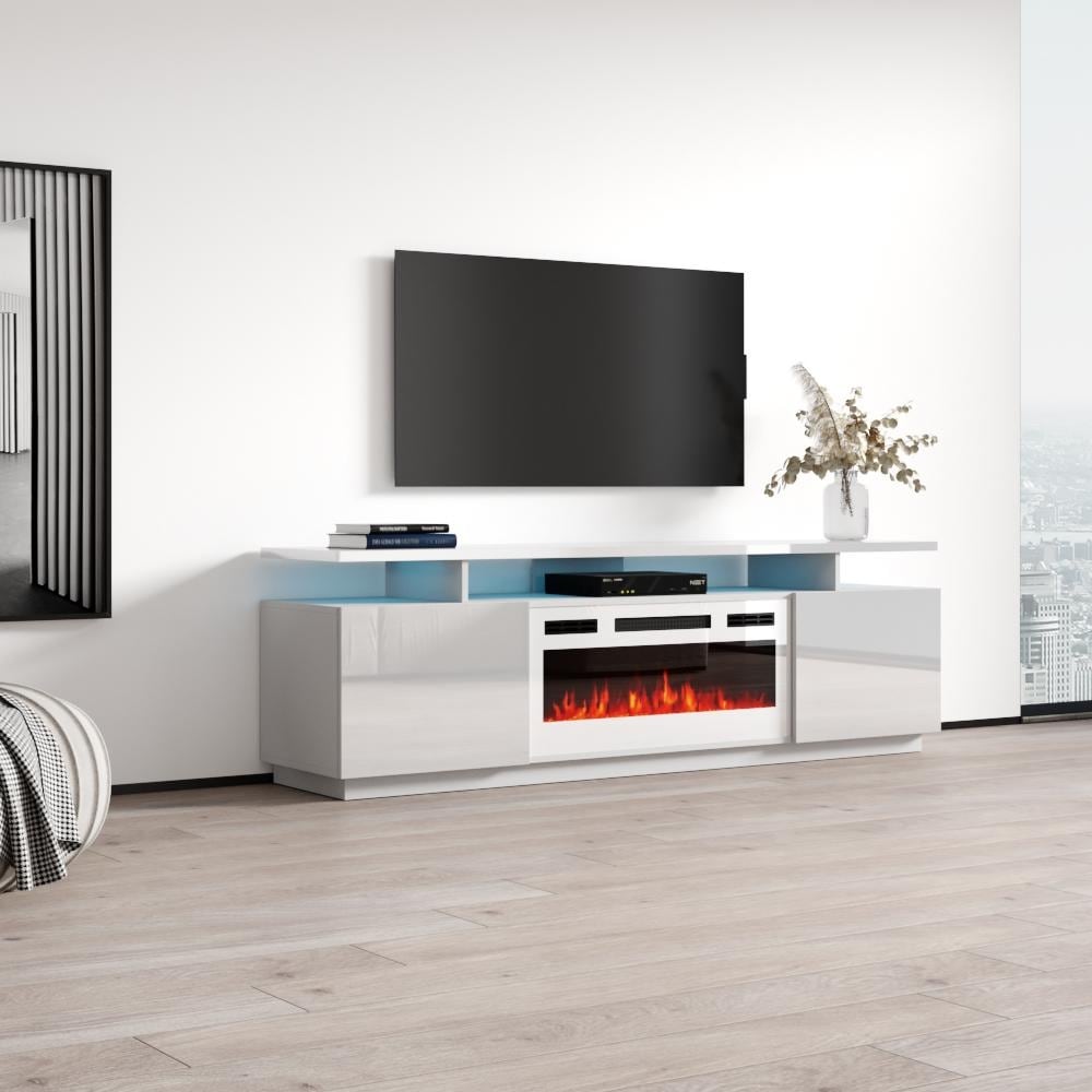 Eva KWH Modern 71 inch Electric Fireplace TV Stand