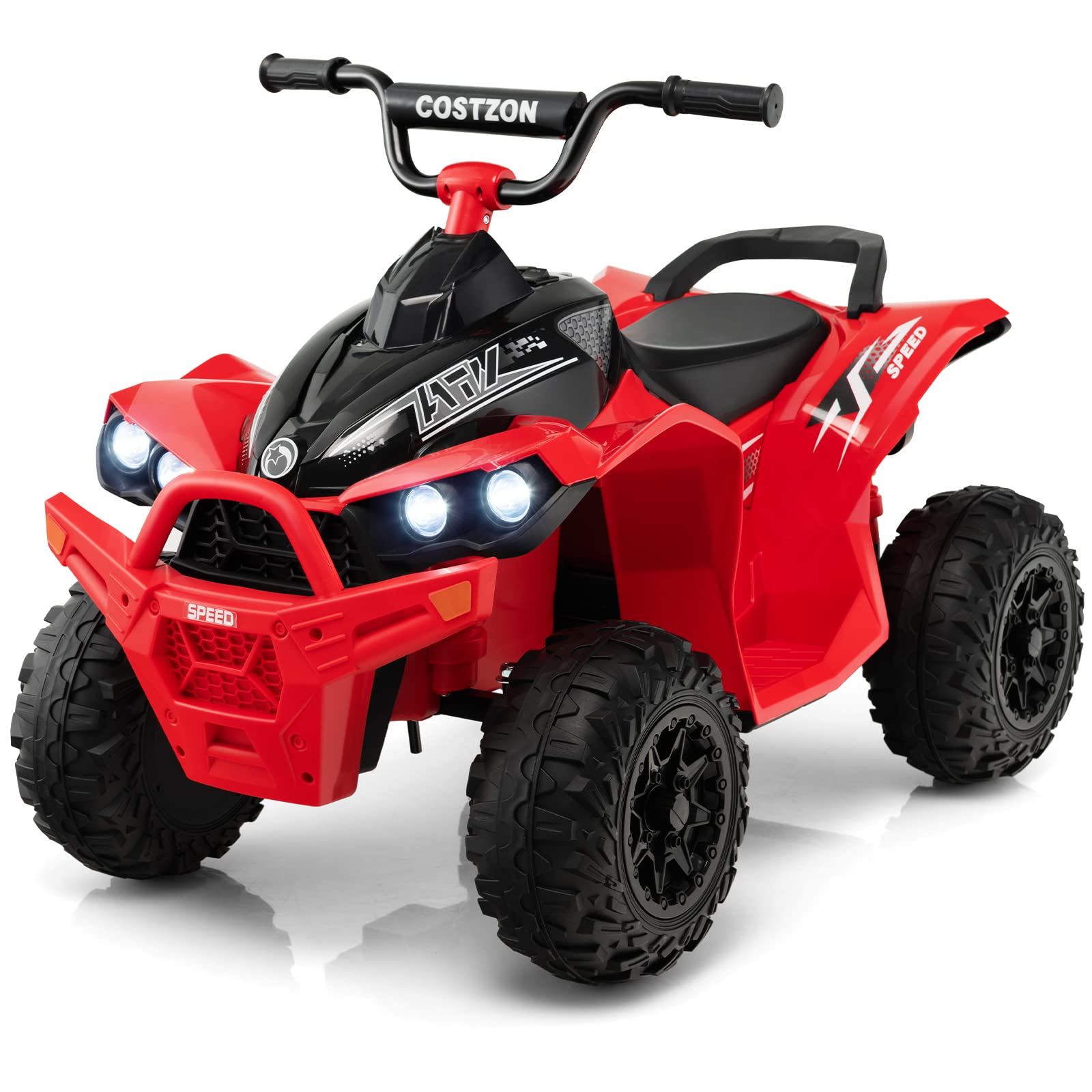 Costzon Kids ATV, 12V Battery Powered Electric Vehicle, Ride on 4 Wheeler Quad