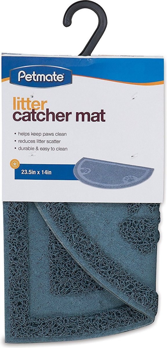 Petmate Catcher Mat， Half Circle， Ice Blue