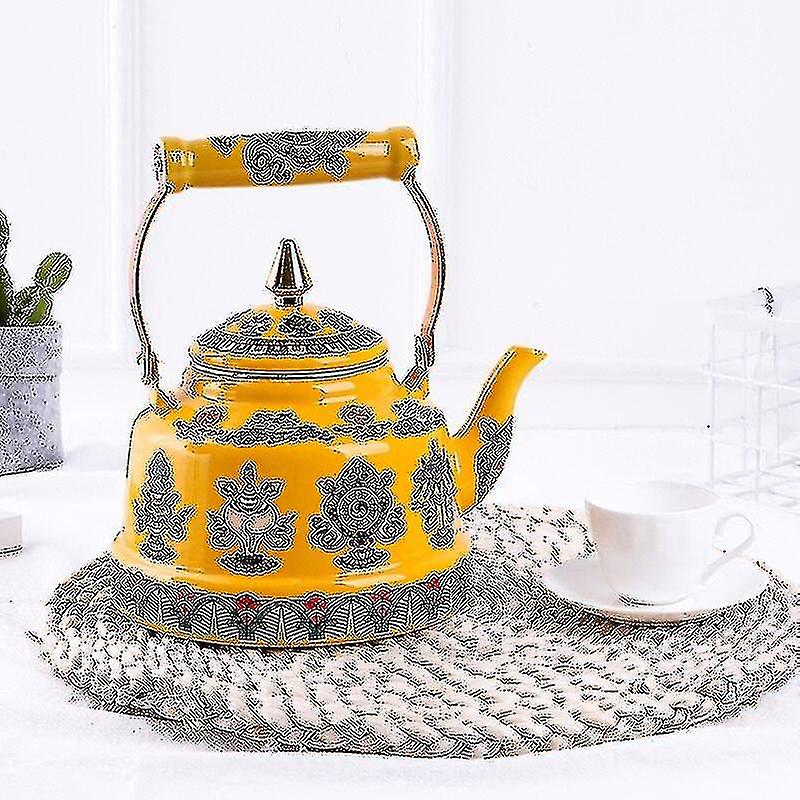 Kettle Enamel Milk Teapot Ethnic Treasures Buddhist Induction Palace