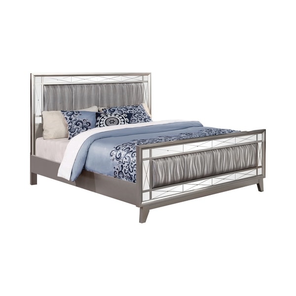 Pressley Contemporary Metallic 5-piece Bedroom Set - - 33988023