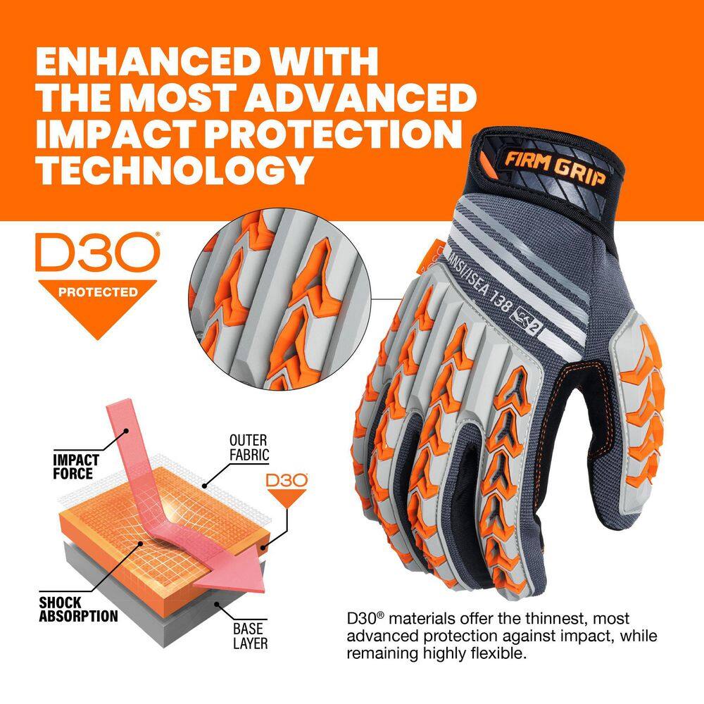 FIRM GRIP X-Large Max Impact Work Gloves 63853-06