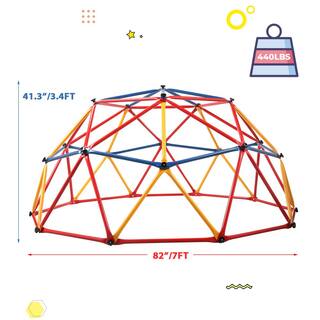 Nyeekoy Outdoor Kids Jungle Gym Climbing Dome Climber Metal Frame Backyard Play Set TH17G0431