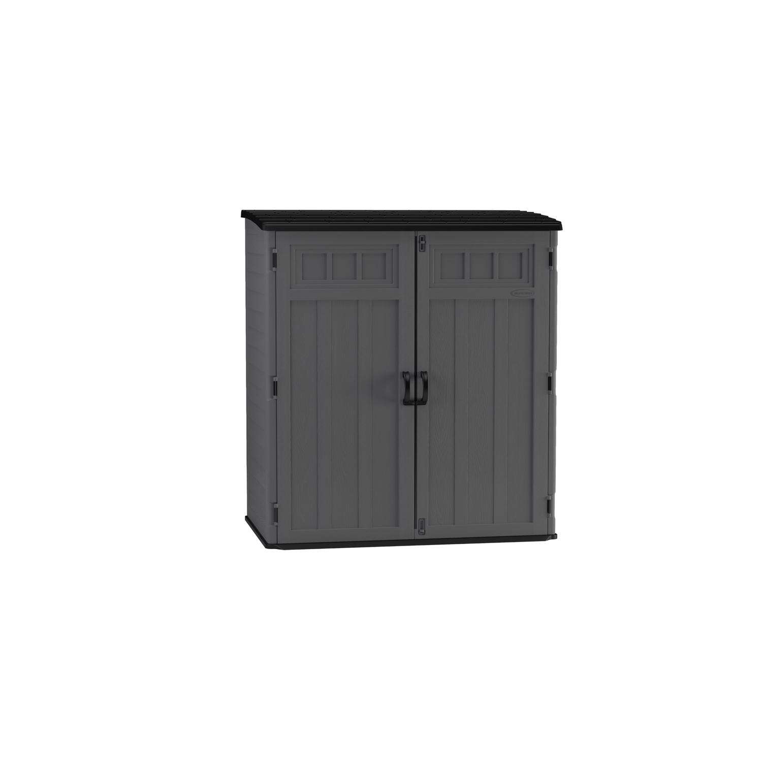 Suncast 5 ft. x 3 ft. Resin Vertical Pent Storage Shed with Floor Kit