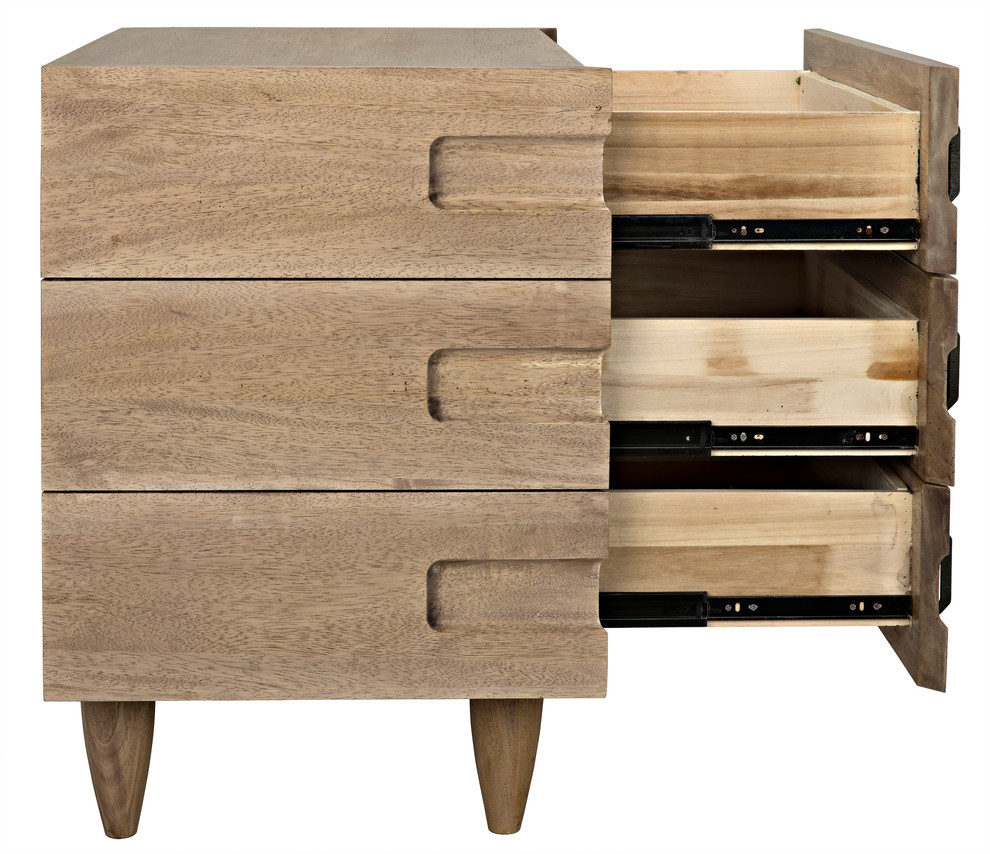 David 32 quotSide Table  Washed Walnut   Midcentury   Side Tables And End Tables   by HedgeApple  Houzz