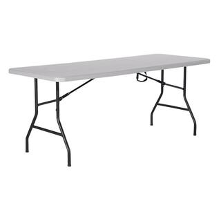 PEAKFORM 6 ft. Gray Plastic Top Folding Table 80919