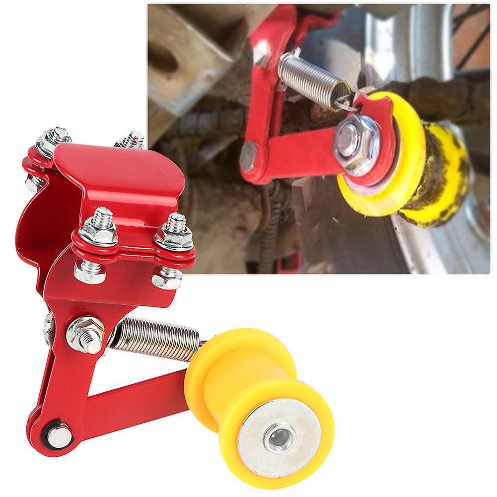 Adjuster Chain Tensioner Bolt On Roller Motorcycle Modified Accessories Universal Tool Red