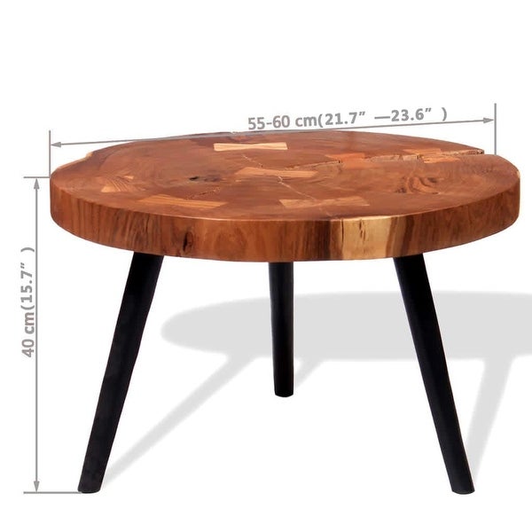 vidaXL Log Coffee Table Solid Acacia Wood (21.7