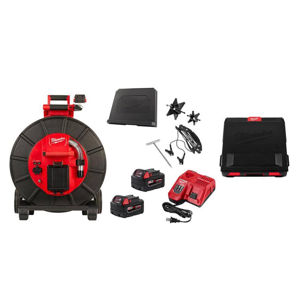 MW 18-Volt Lithium-Ion Cordless 200 ft. Pipeline Inspection System Image Reel Kit with Inspection System Monitor (2-Tool) 2974-22-2971-20