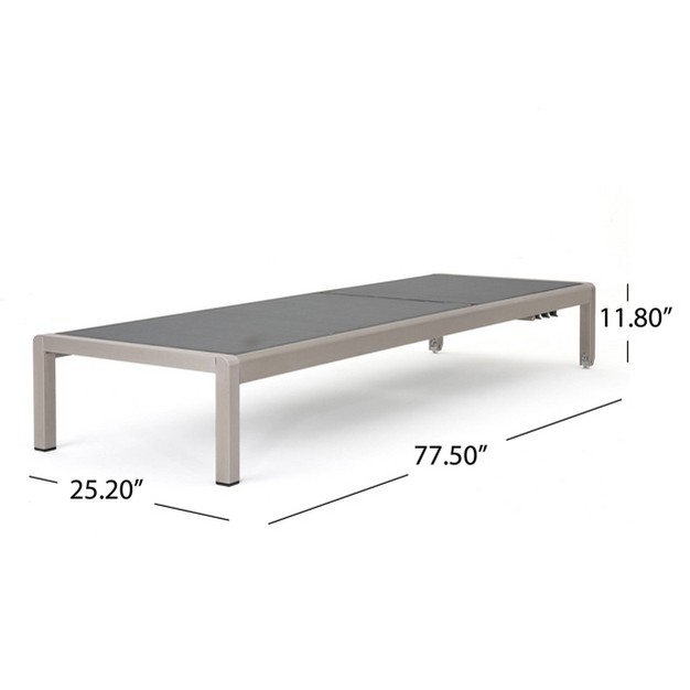 Cape Coral 2pk Aluminum Chaise Lounge Christopher Knight Home