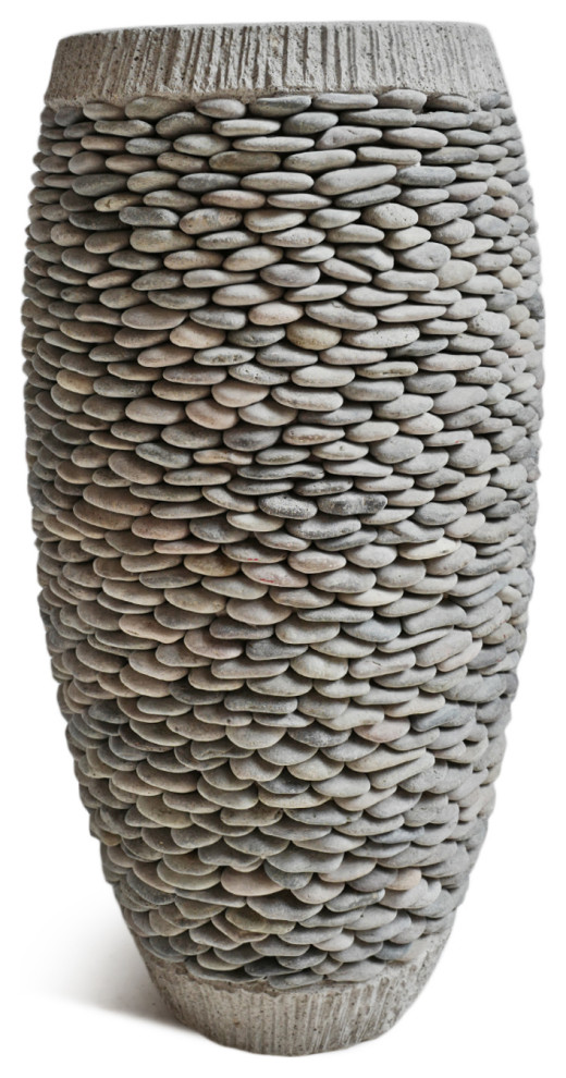 Pebble Stack Planter  Small   Beach Style   Outdoor Pots And Planters   by Design Mix Furniture  Houzz