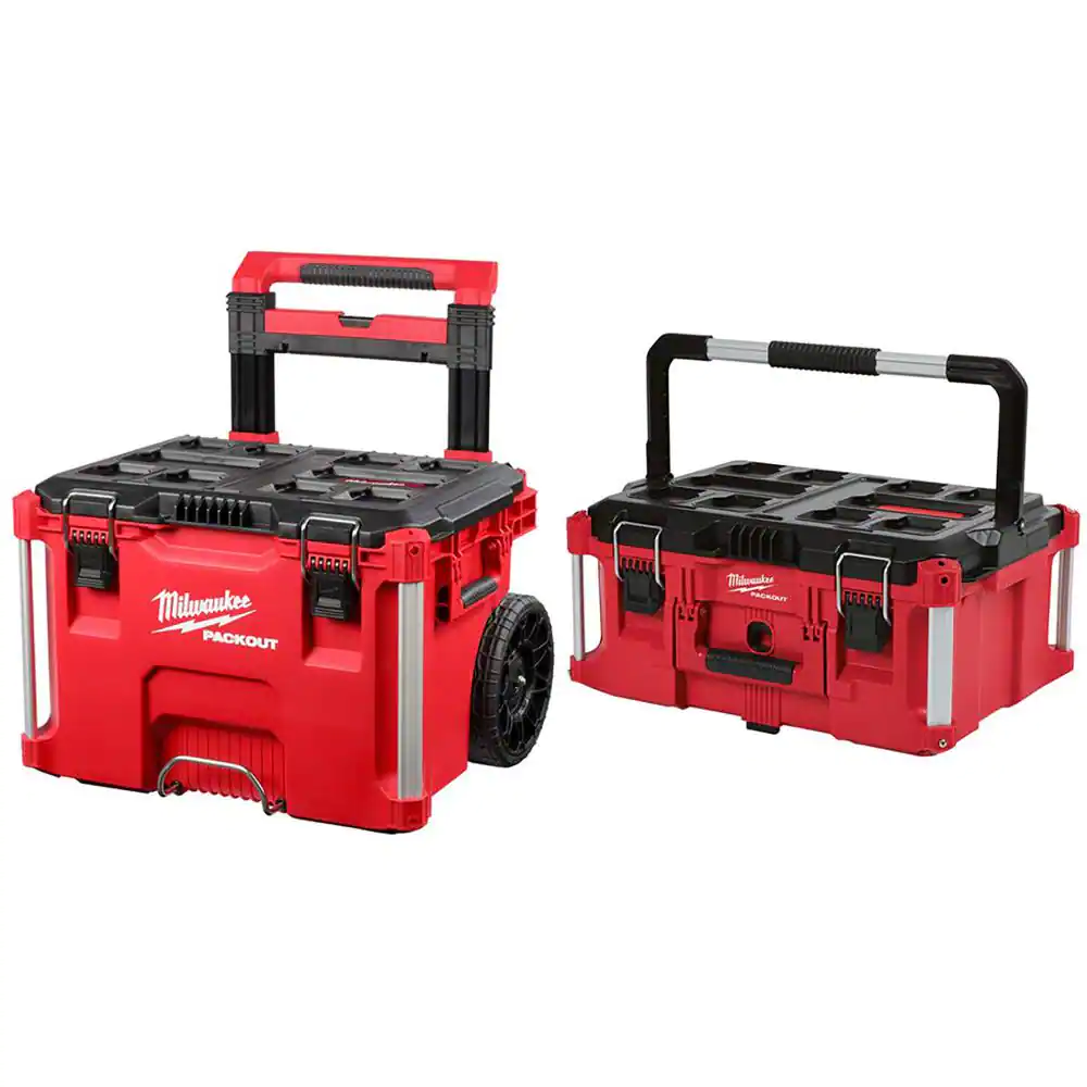 Milwaukee 48-22-8426-8425 PACKOUT 22 in. Rolling Tool Box and 22 in. Large Tool Box