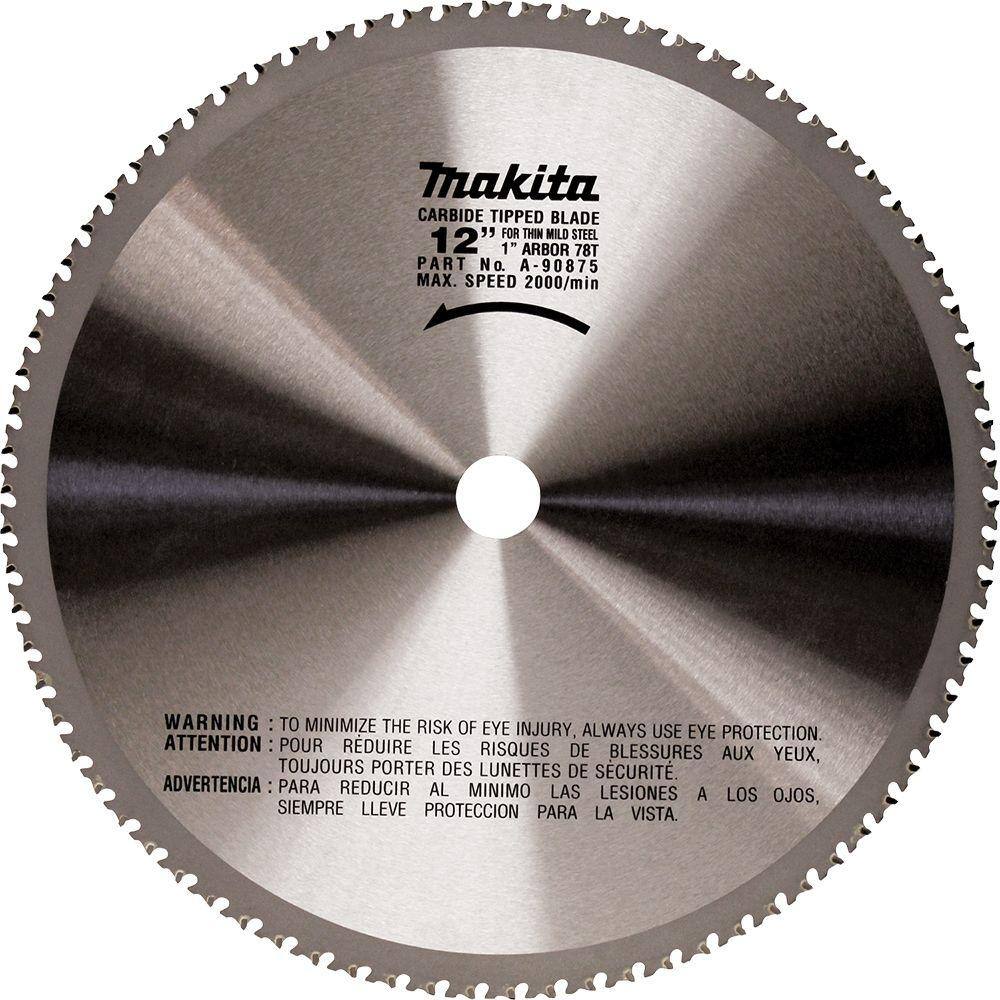 Makita 12 in. x 1 in. 78 TPI Carbide Metal Cutting Blade A-90875