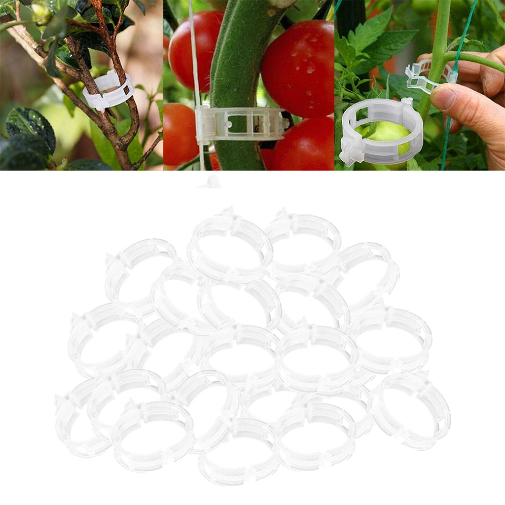 200-Pack Garden Plant Support Clips, Tomato Clips, Plant Ties, Trellis Clips for Securing Plants to Plant