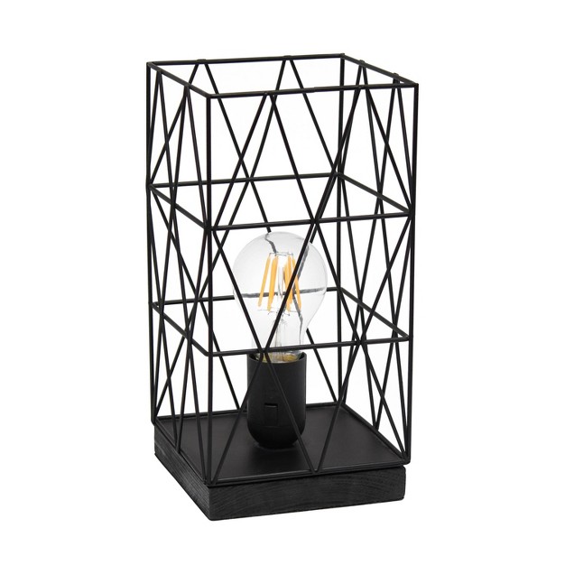 Metal Geometric Square Table Lamp Simple Designs