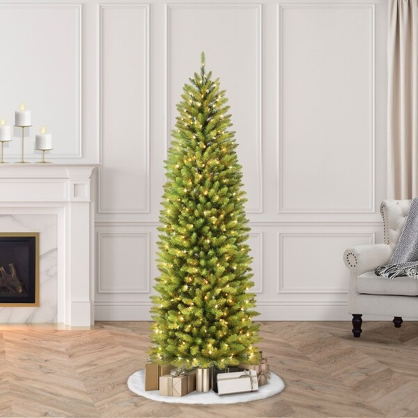 Puleo International 7.5 foot Prelit Artificial Christmas Tree