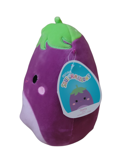 Squishmallows Official Kellytoys Plush 8 Inch Glena the Purple Eggplant Ultimate Soft Stuffed Toy