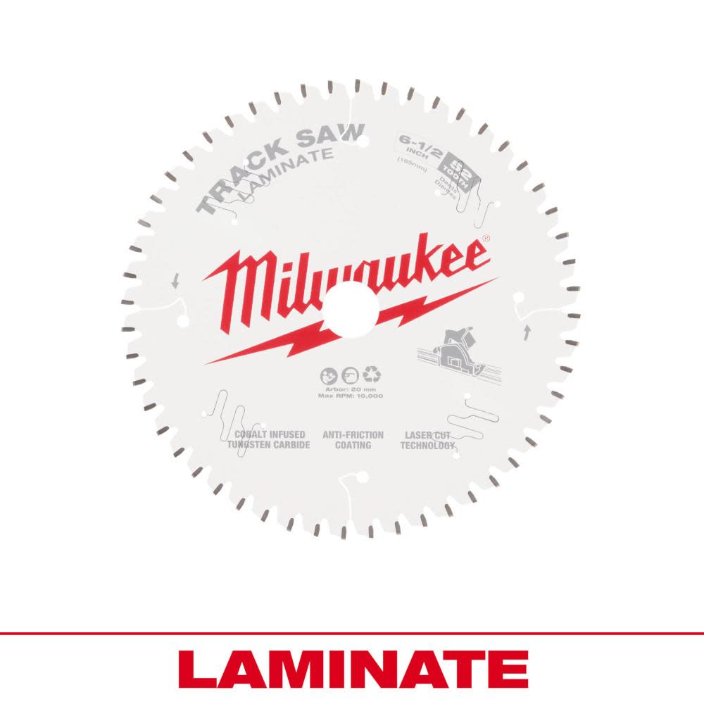 Milwaukee 6 1/2 52T Laminate Track Saw Blade 48-40-0643 from Milwaukee