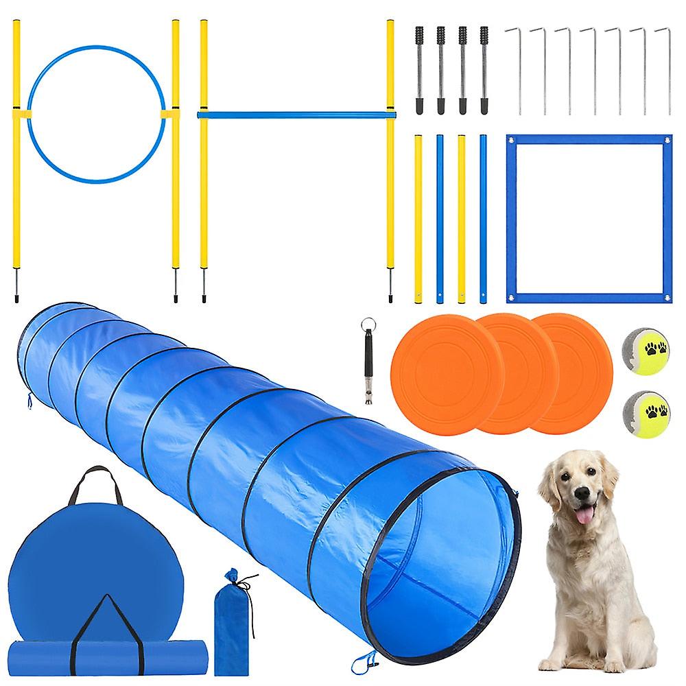 Dog agility obstacle course equipment set