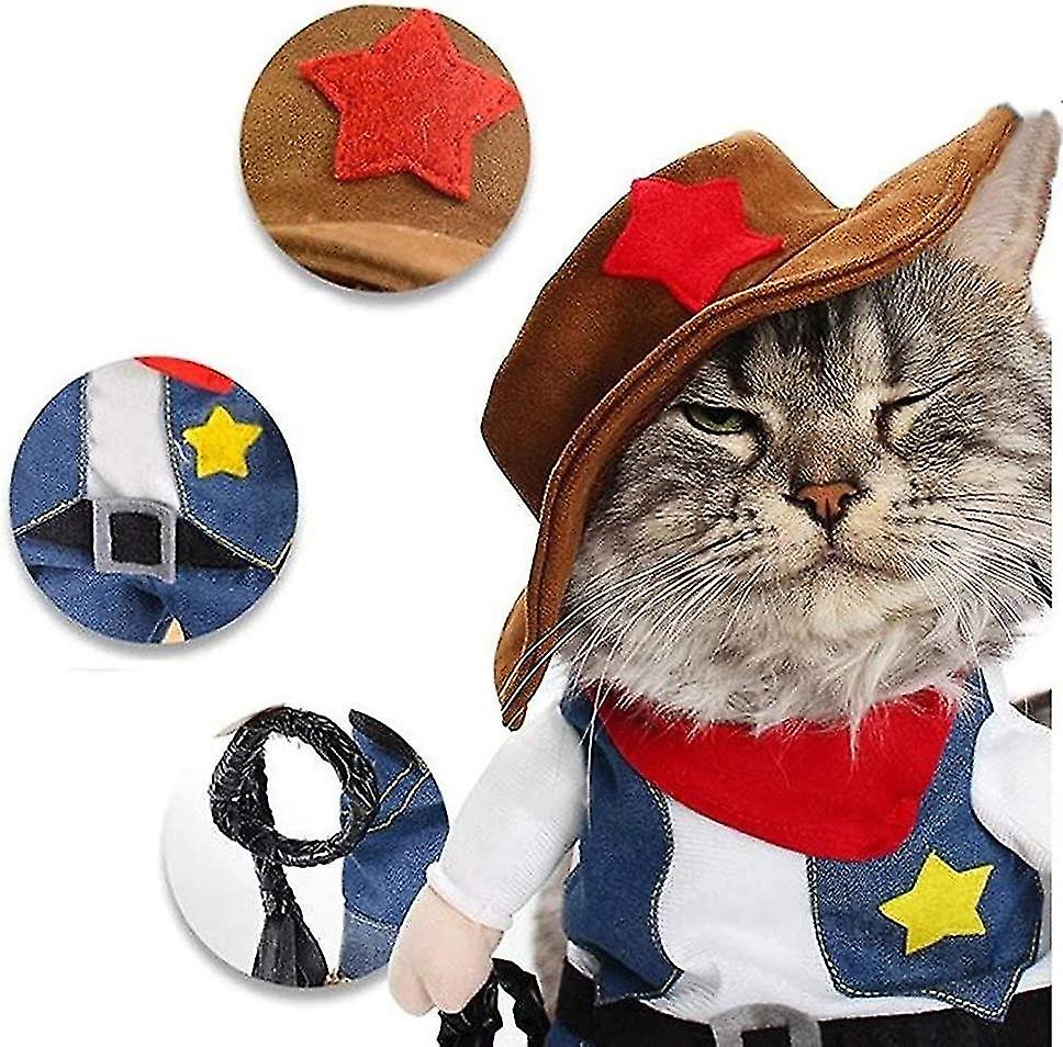 Cowboy Dog Costume With Hat Dog Clothes Costumes For Cat And Small Dog