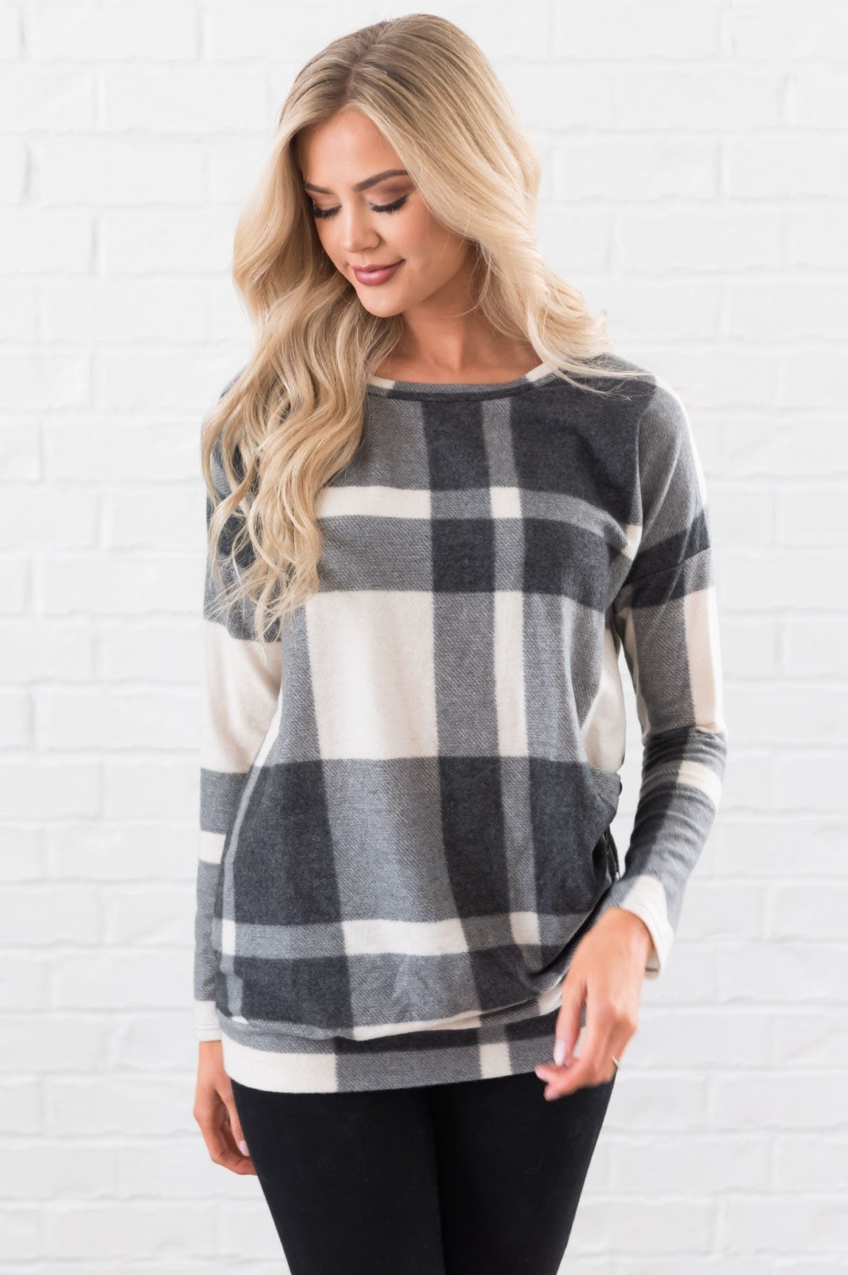 First Snow Fall Modest Top