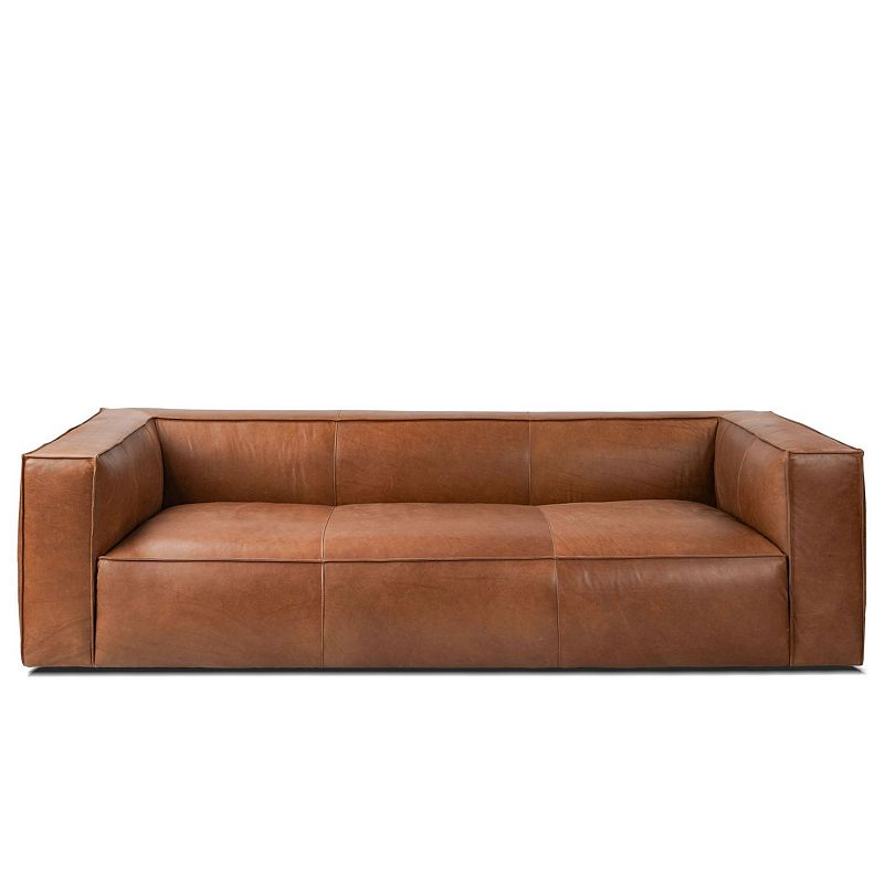 F.c Design Leather Stationary Sofa