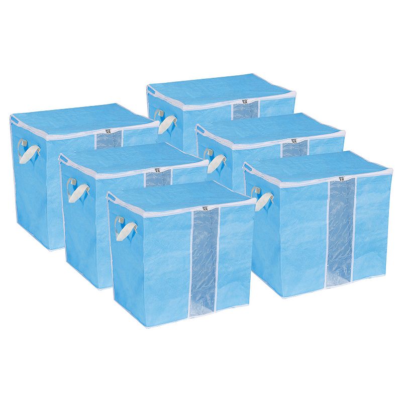 Clothes Storage Bag Closet Organizer for Comforters Blankets， 6pcs