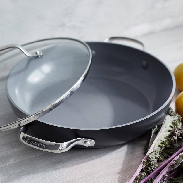 Ceramic Everyday Pan With Lid Black