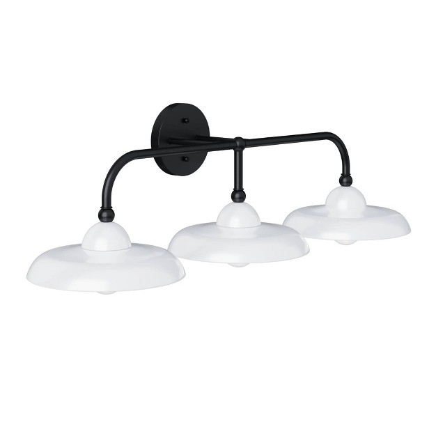 Mable Farmhouse Bathroom Vanity Light Fixture Black white Nathan James