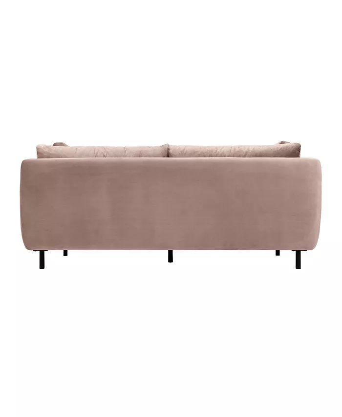 Armen Living Serenity 79 Velvet with Metal Legs Sofa