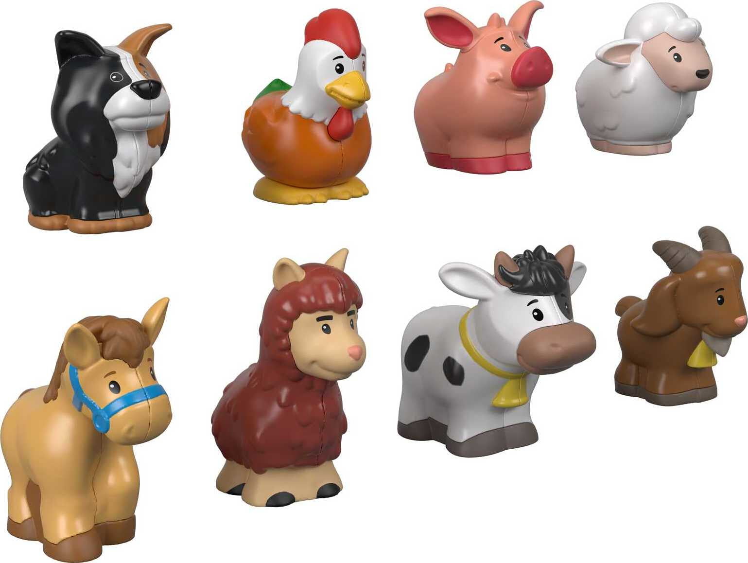 Fisher-Price Little People Farm Animal Friends 8-Piece Figure Set for Toddlers