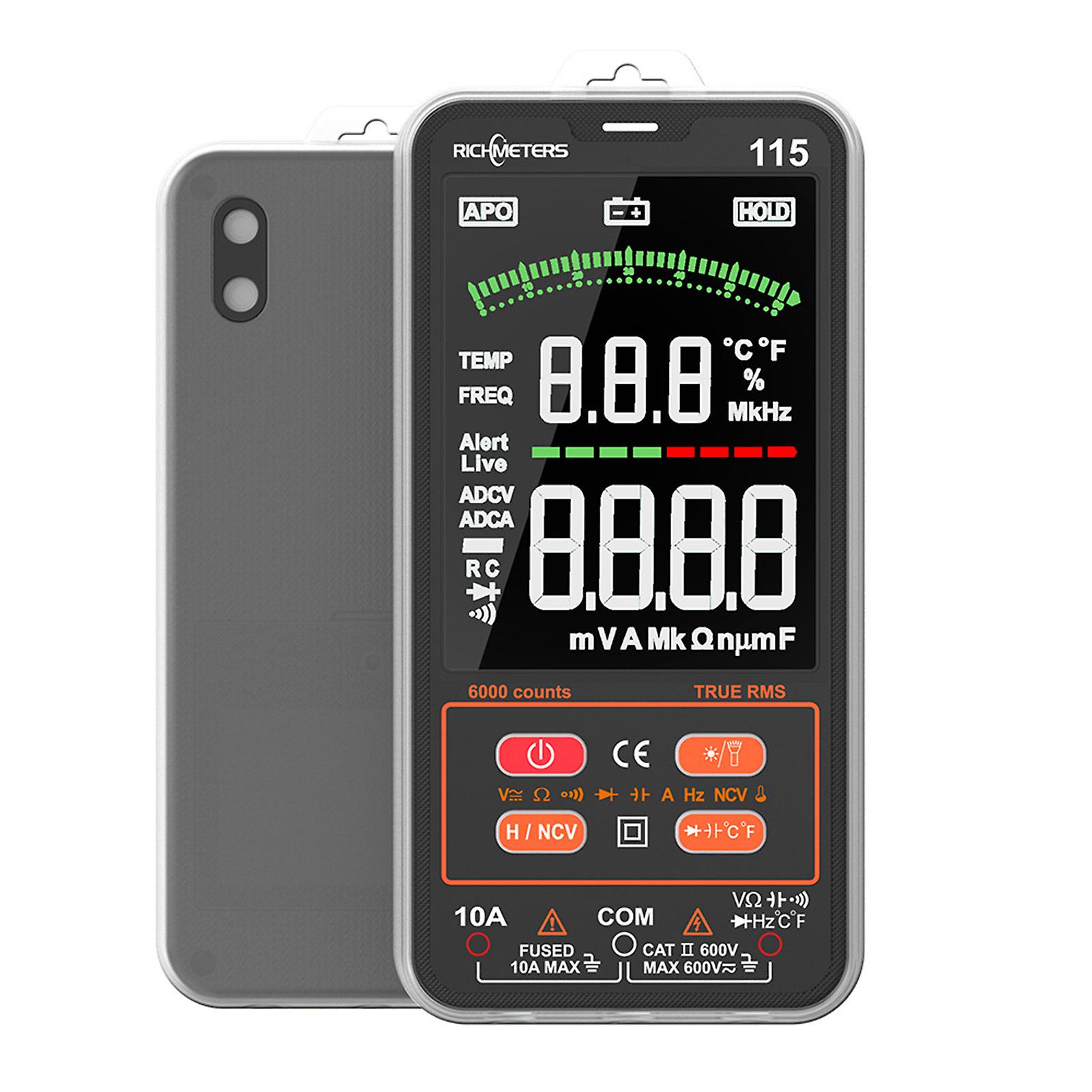 Rm115 Digital Multimeter 6000 Counts True Rms A C/dc Voltage /capacitance/resistance/diode Voltmeter Measuring Meter Multimeter