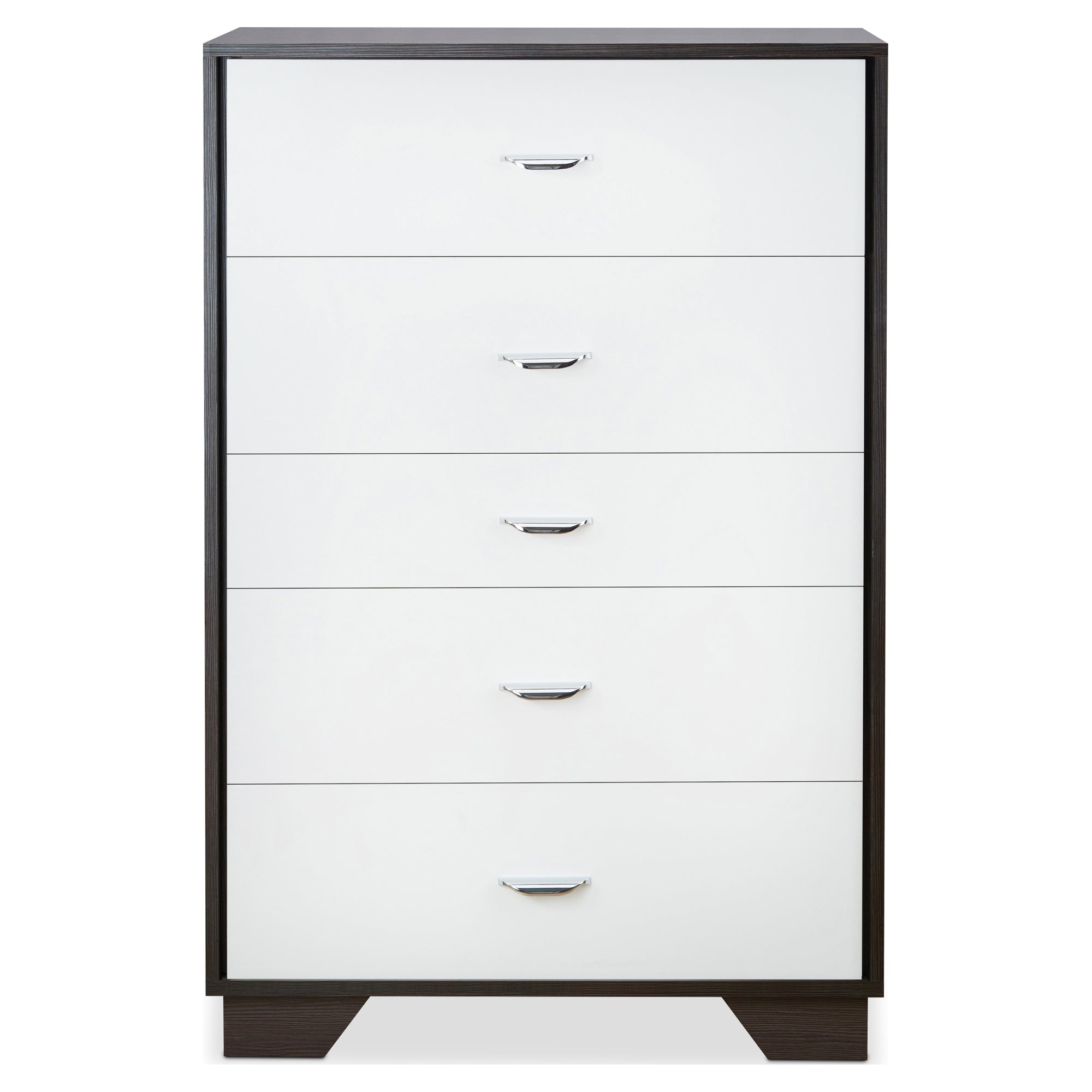 Carson Carrington Hobro White/Espresso 5-drawer Chest